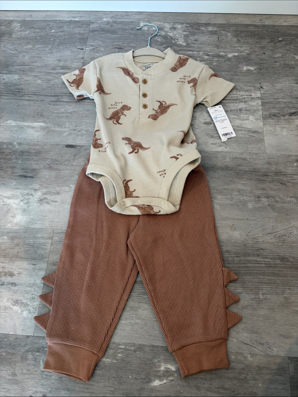 Dinosaur onesie and pant set